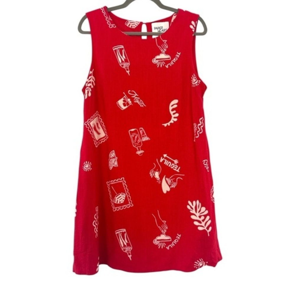 Paper Heart by Anthropologie Red Sleeveless
Vacation Shift Dress NWT LARGE